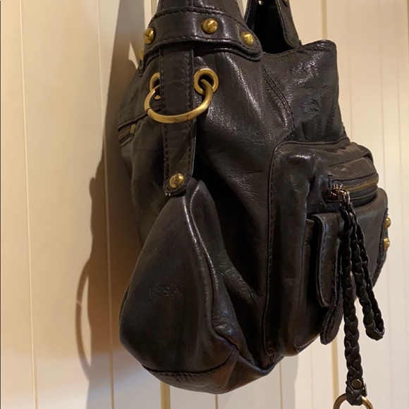 Handbags - KSak black genuine leather shoulder bag black